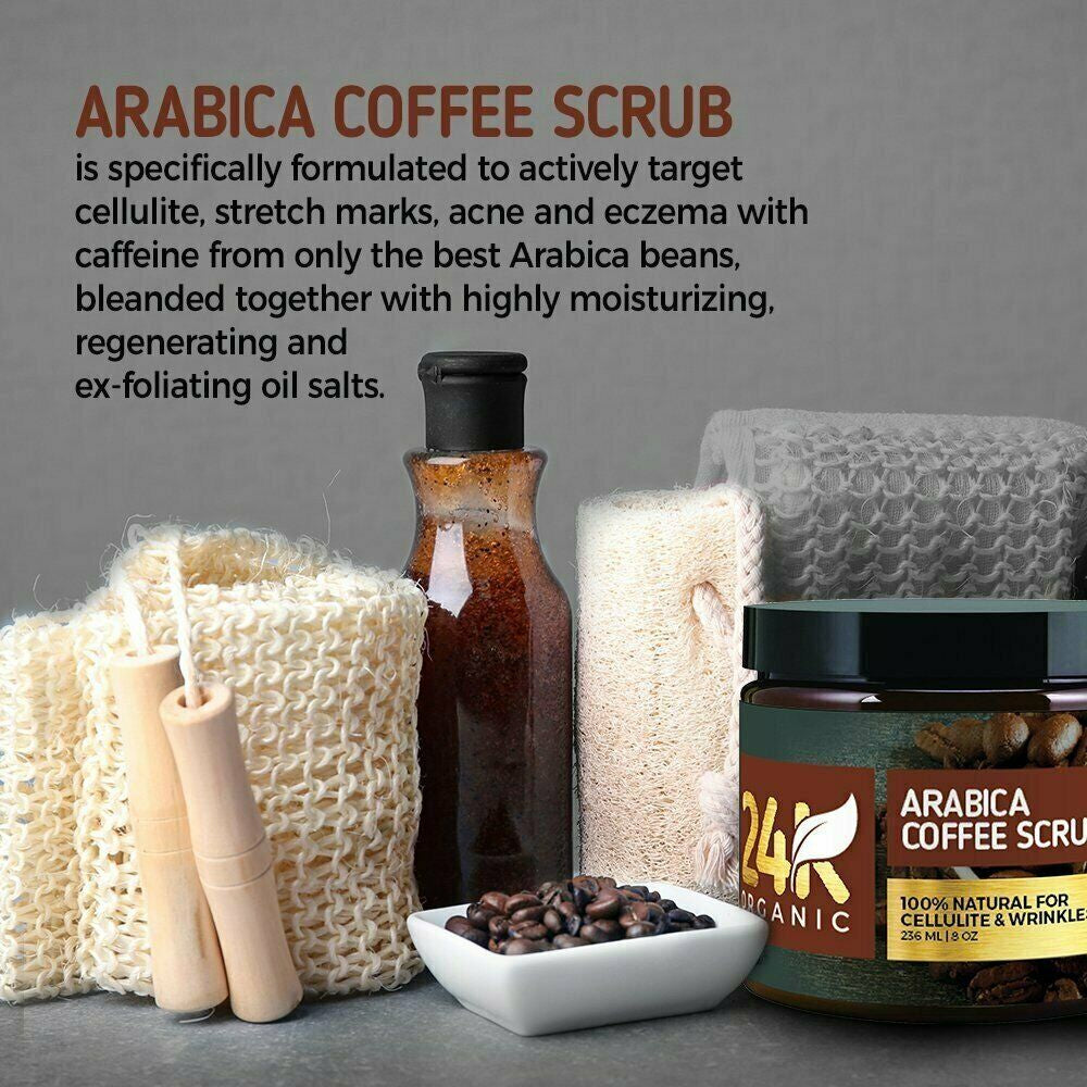 24K Organic Arabica Coffee Scrub (8 Fl. Oz.)