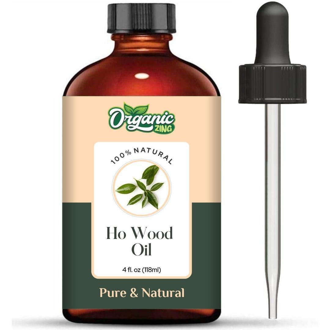 Organic Ho Wood 100% Pure & Natural Essential Oil - {118Ml/3.99 Fl Oz}.