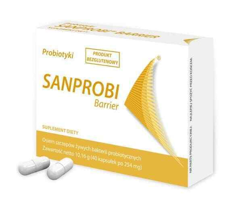 SANPROBI Barrier (Gluten Free Probiotic) 40 Capsules