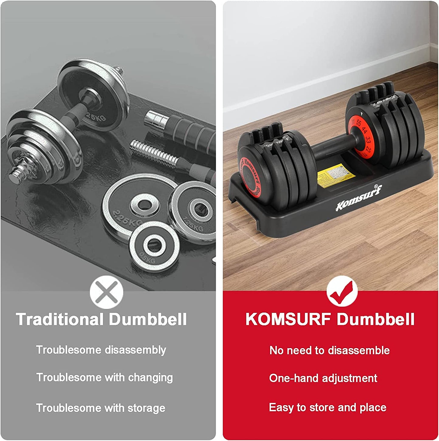 Adjustable Weight Dumbbells