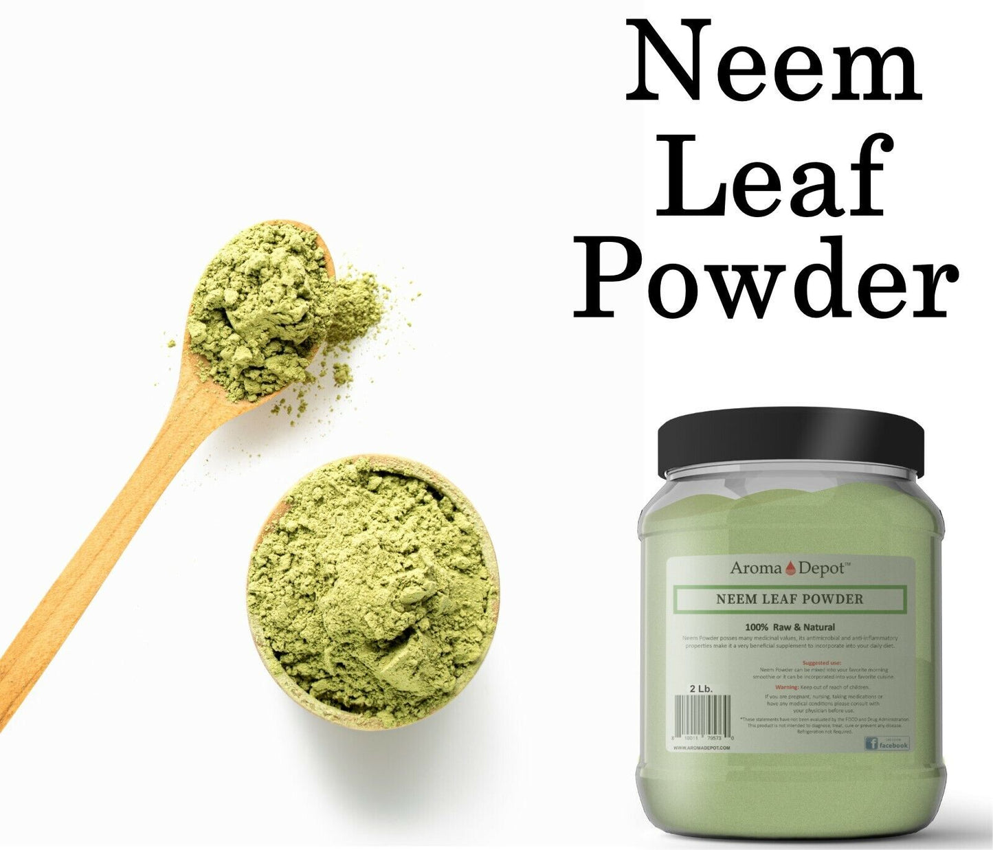 Neem Powder Dried Leaf 100% Pure & Natural Raw Vegan (Azadirachta Indica)