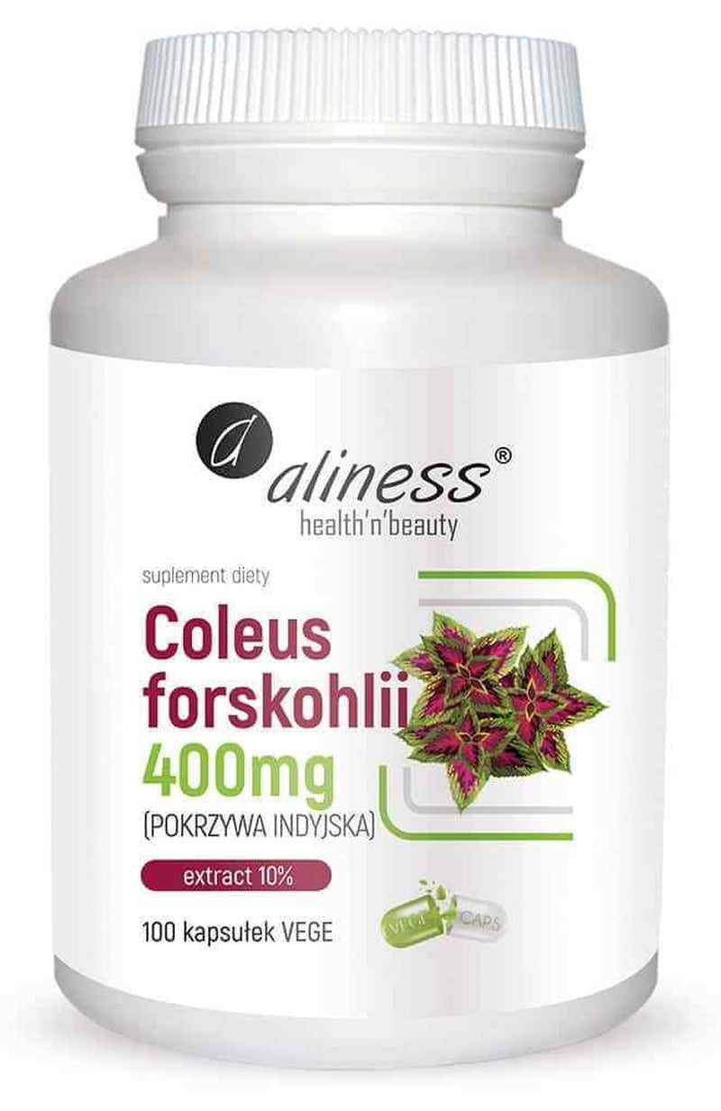 ALINESS Coleus Forskohlii 400Mg (Indian Coleus) 100 Vege Capsules