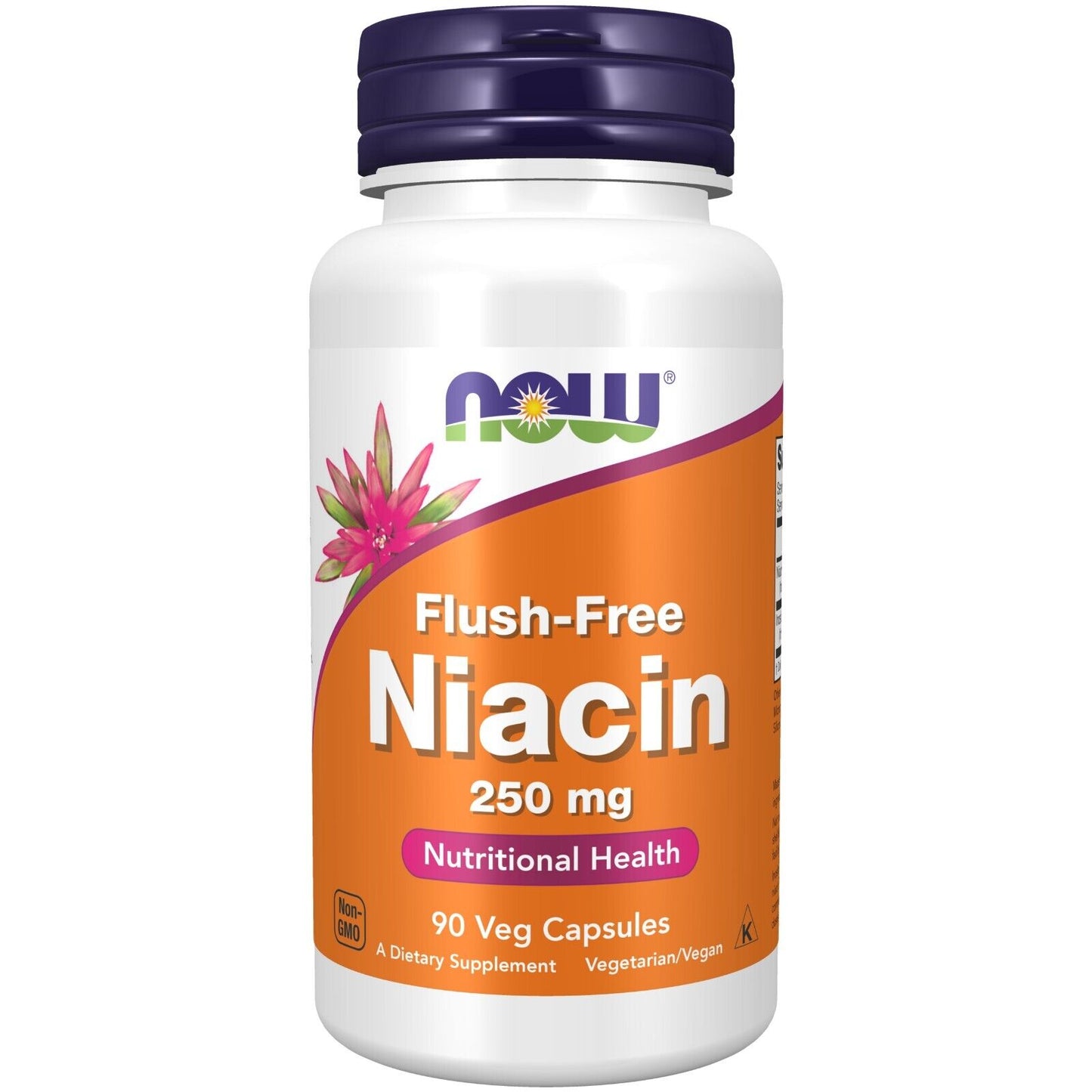 NOW Foods Flush-Free Niacin 250 Mg, 90 Veg Capsules