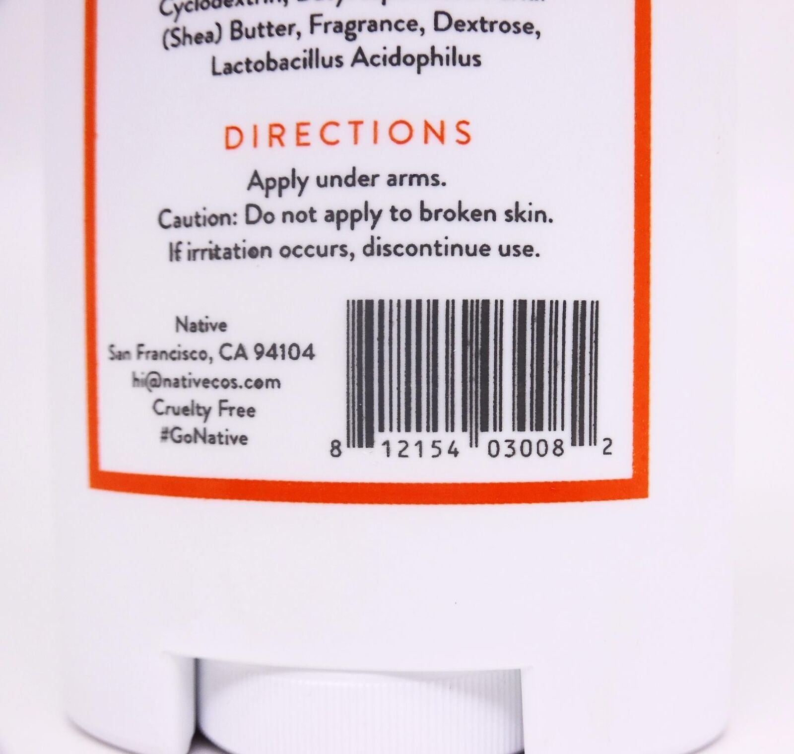 Native Paraben & Aluminum Free Deodorant - Citrus & Herbal Musk - 2.65 Oz.