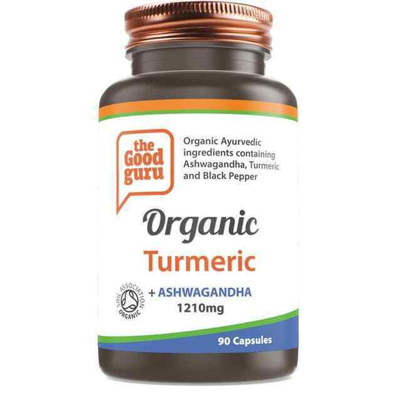 The Good Guru ORGANIC Turmeric& Ashwagandha & Black Pepper Supplement