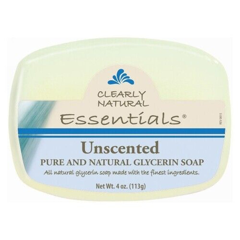 Glycerine Soap Unscented, 4 Oz by Clearly Natural