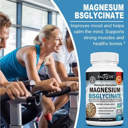 Magnesium Bisglycinate - Maximum Absorption - Promotes Muscle & Joint Health