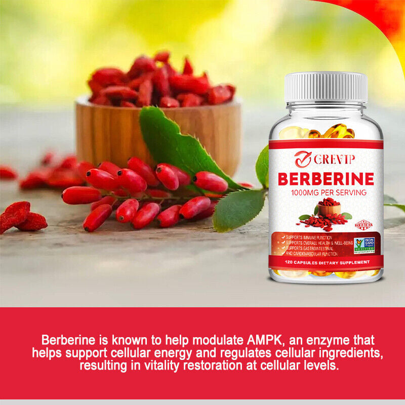 Berberine 1000Mg - Heart & Cardiovascular Health,Lower Blood Sugar & Cholesterol