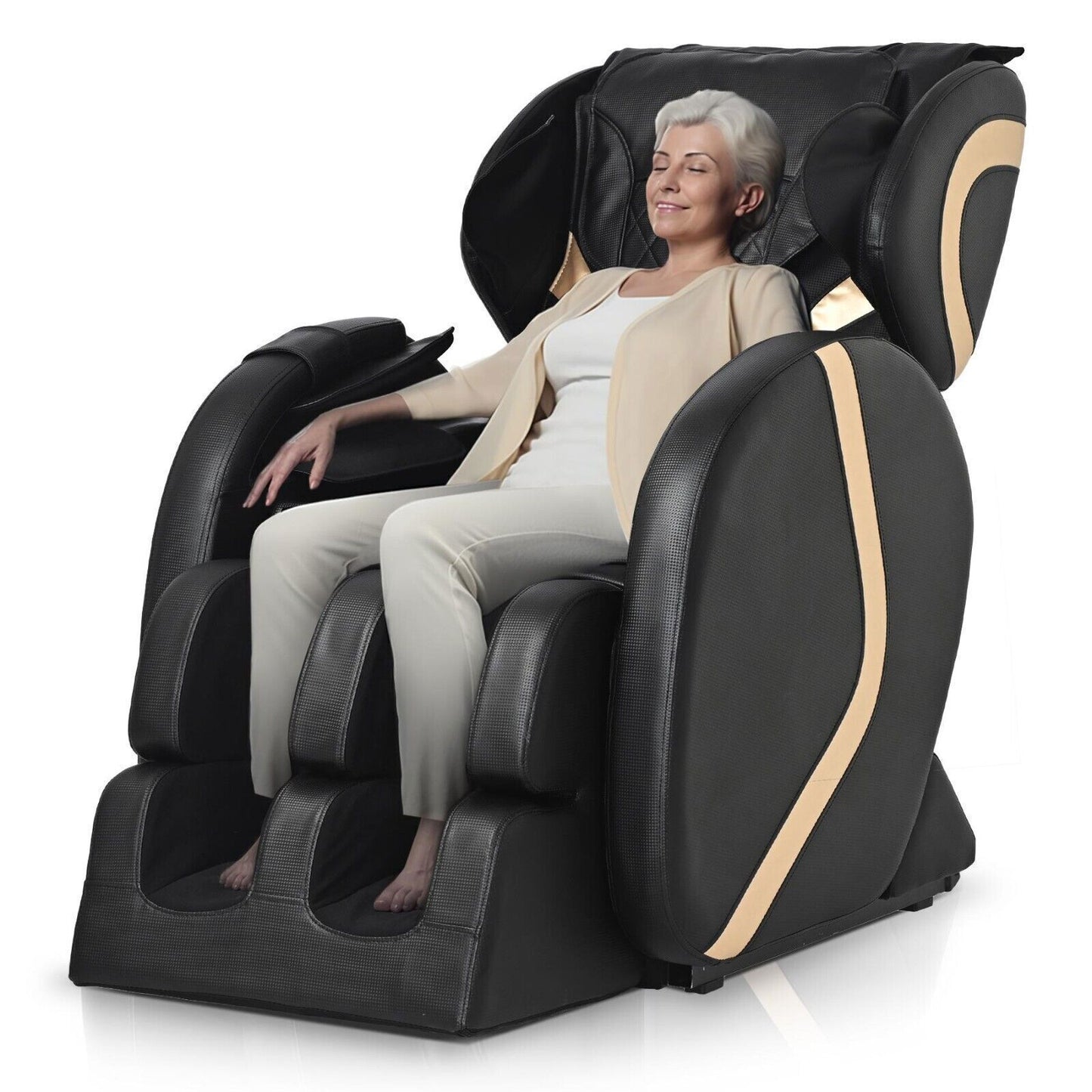 Full Body Shiatsu Massage Chair Air Pressure Recliner ZERO GRAVITY W/Foot Airbag