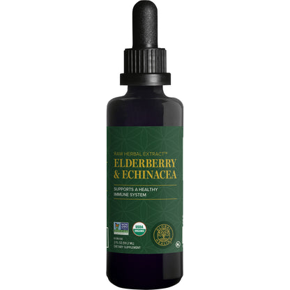 Elderberry & Echinacea Liquid Supplement (2 Oz) USDA Organic