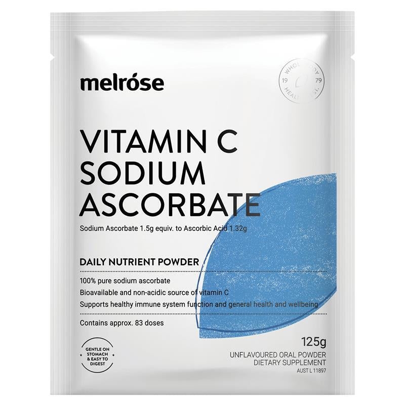 Melrose Vitamin C + Sodium Ascorbate 125G Powder