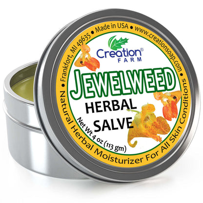 Jewelweed Herbal Salve for Wounds, Rash, Bug Bites, Itchy Skin from Contact Derm