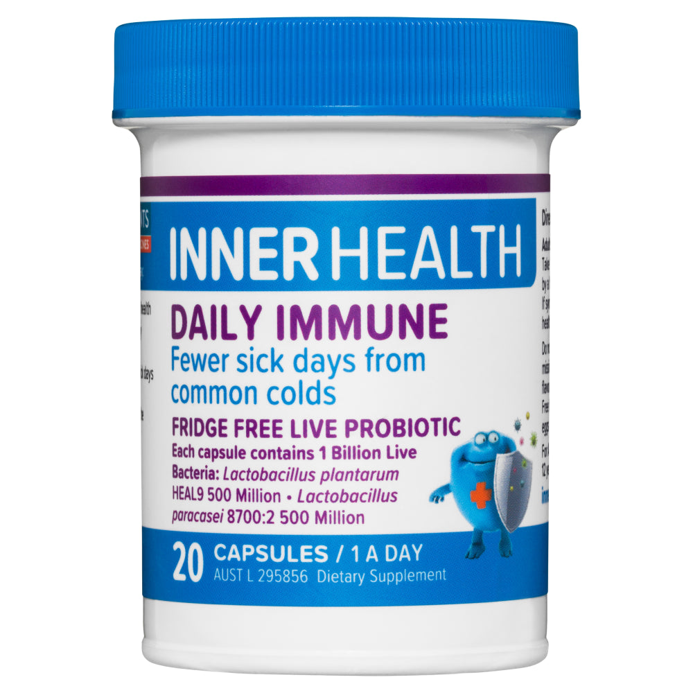 Inner Health Daily Immune 20 Capsules Fridge Free Live Probiotic Immune Health