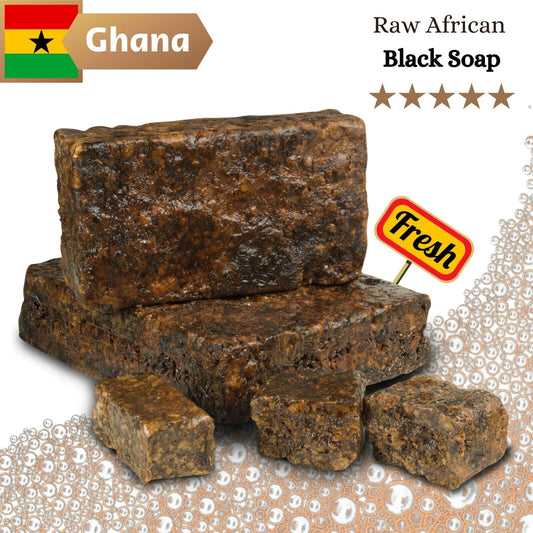 Raw African Black Soap Bar Wholesale Unrefined from Ghana 100% Pure Natural Soap