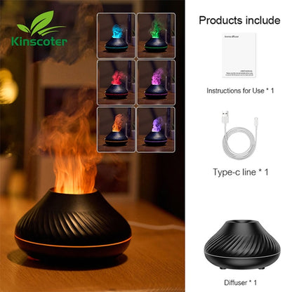 Volcanic Aroma Diffuser Essential Oil Lamp 130Ml USB Portable Air Humidifier