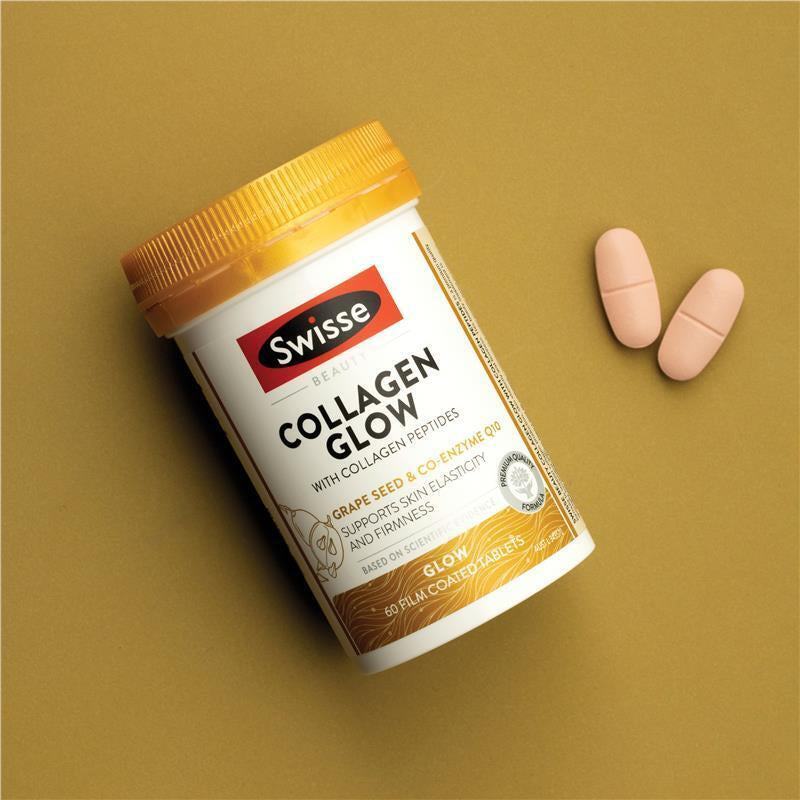 Swisse Beauty Collagen Glow with Collagen Peptides 60 Tablets