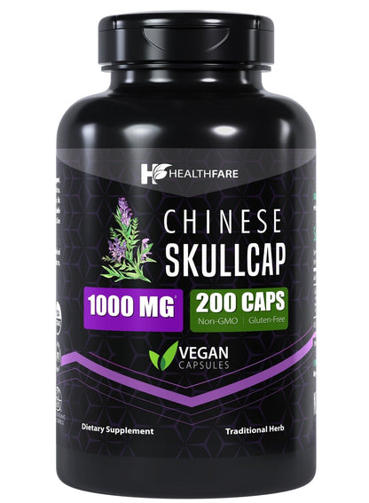 Skullcap Capsules | 1000Mg | 200 Count | Support Overall Health