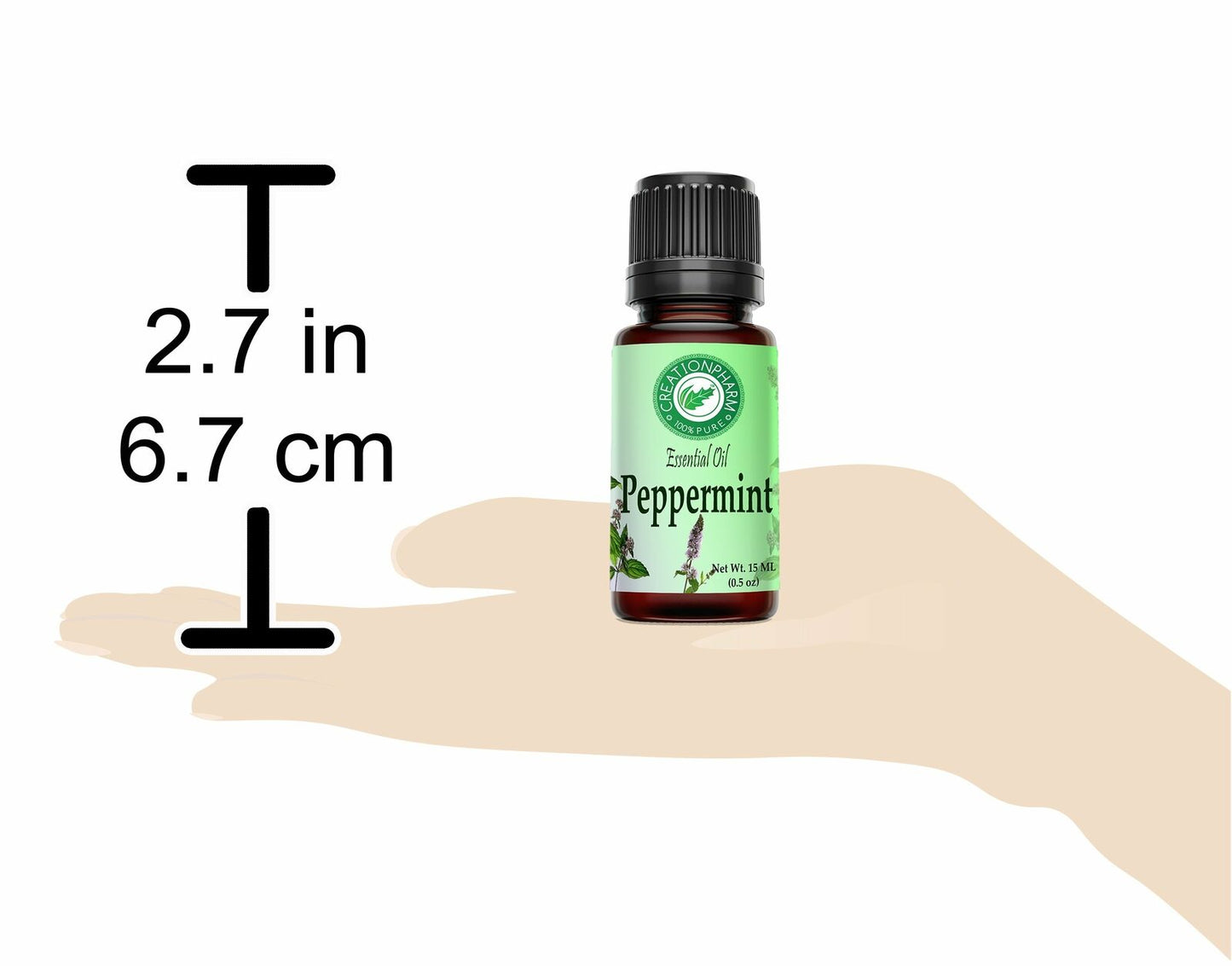 Peppermint Essential Oil 100% Pure Creation Pharm - Aceite Esencial De Menta