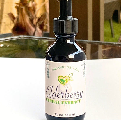 Elderberry Non-Alcohol Sambucus Nigra Extract Liquid Herb Drops Immunity Aid 2Oz