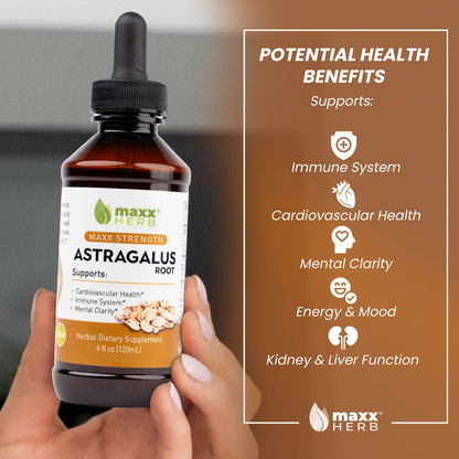 Astragalus Root Liquid Extract for Immune Support & Heart Health, 4Oz