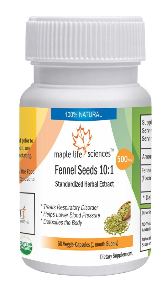 Fennel 10:1 Extract Capsules Foeniculum Vulgare Pure High Quality Extract