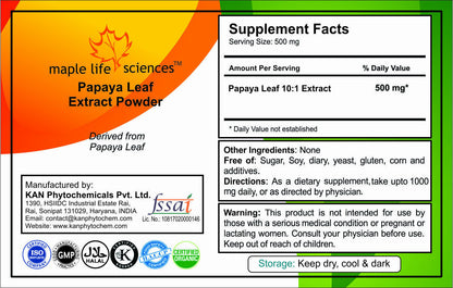 Papaya Leaf 10:1 Extract Powder Promote Weight Loss Improve Breast Growth