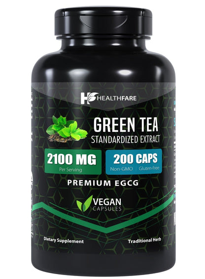 ECGG Green Tea Extract 200 Capsules 98% Polyphenols 80% Catechins