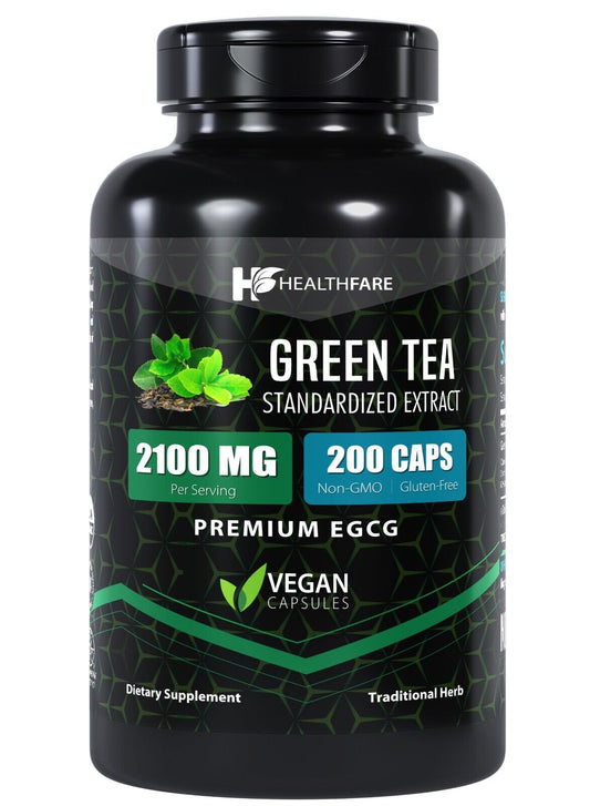 ECGG Green Tea Extract 200 Capsules 98% Polyphenols 80% Catechins