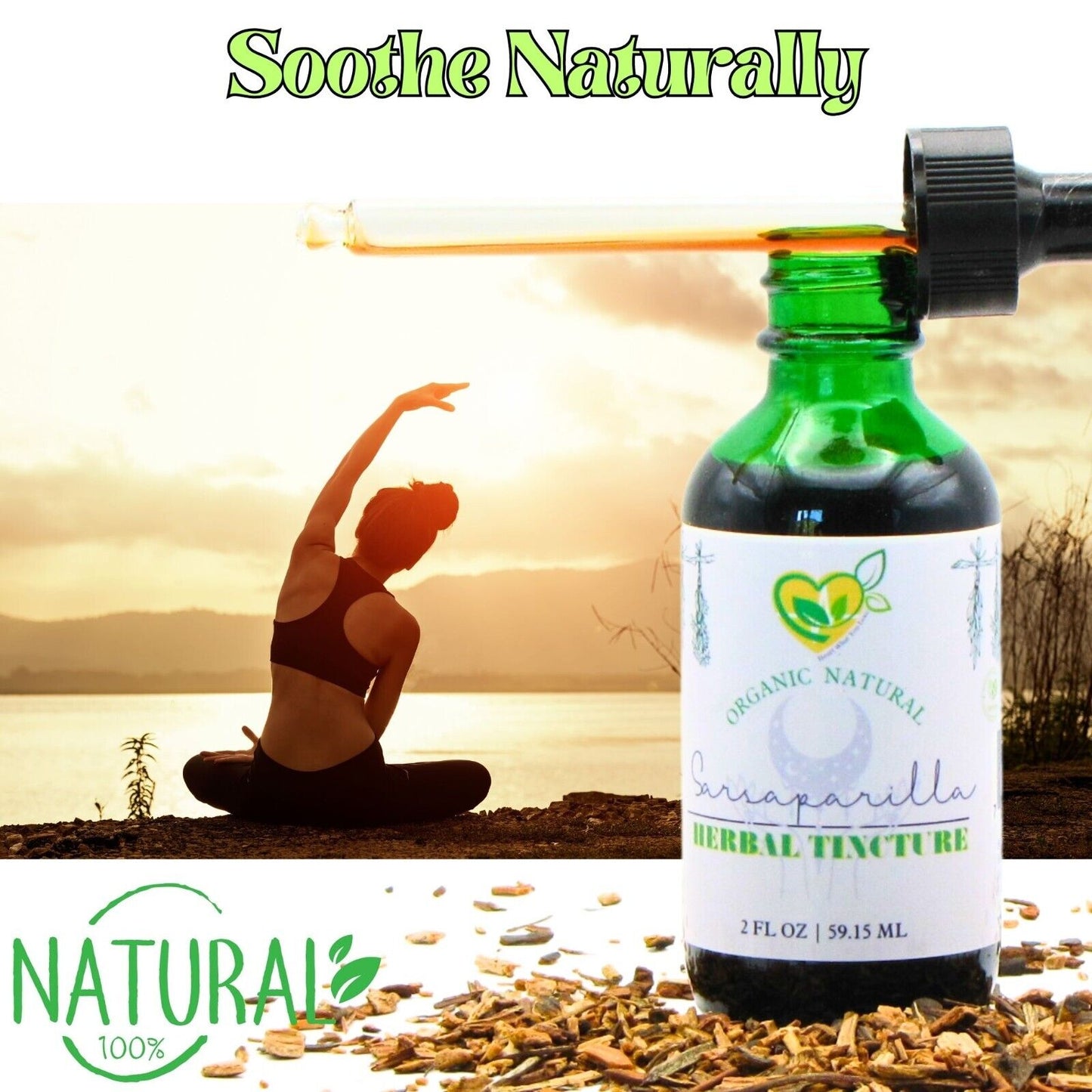 Sarsaparilla Root Tincture Max Strength Liquid Drops Natural 2 Oz Detox Vitality