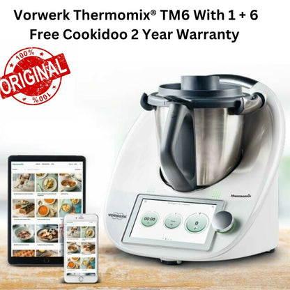 Thermomix® TM6 100% Original Vorwerk  with 1 + 6 Free Cookidoo 2 Year Warranty UK