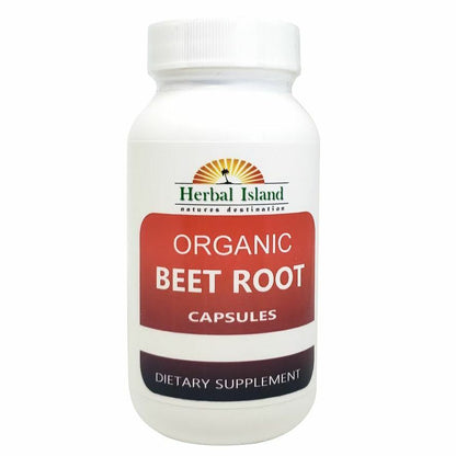 Organic Beet Root Powder Capsules - 120 Count - 500Mg Each - Beta Vulgaris