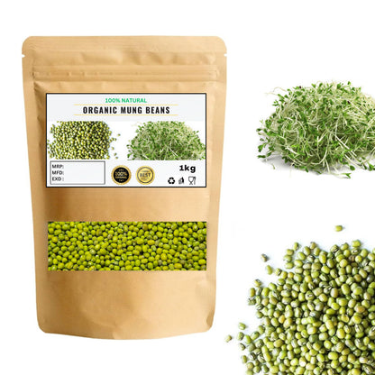 Organic Mung Beans - Sproutable, Non-Gmo, Kosher, Raw, Vegan, 100% Pure