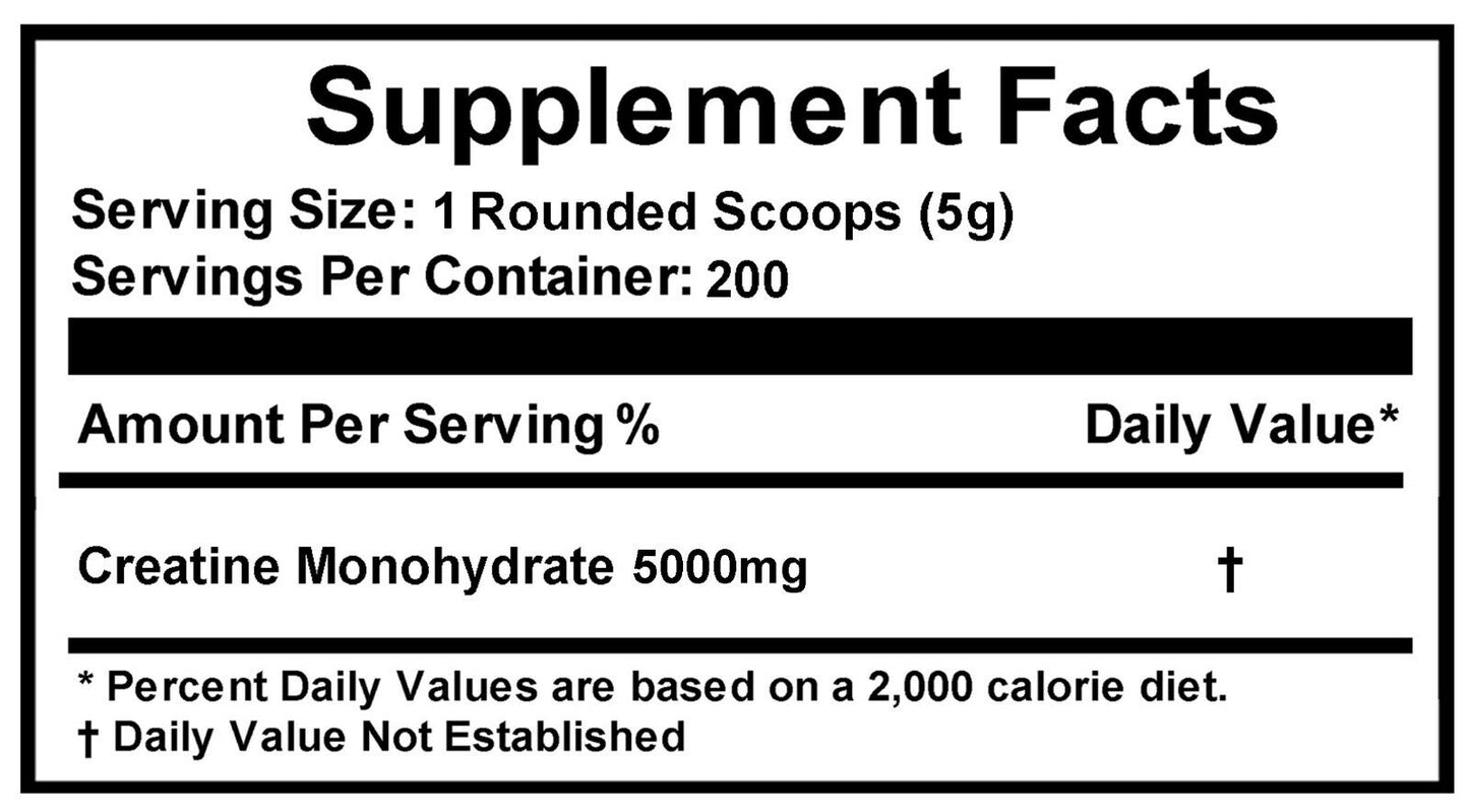 BCAA + Creatine Mono FREE FORM - 1000G EACH 100% PURE  POWDER