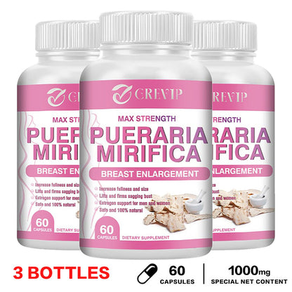 Pueraria Mirifica 1000Mg - Breast Enlargement Menopause Female Hormone Estrogen