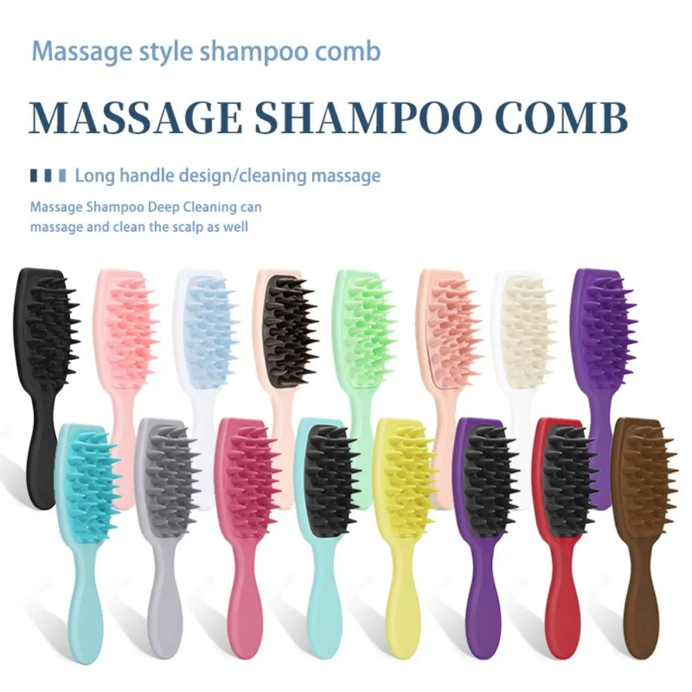 Silicone Shampoo Brush Scalp Massage 