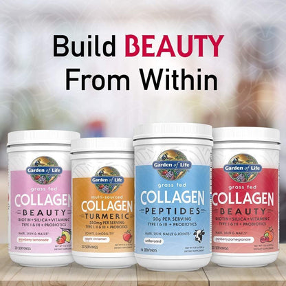 Garden of Life Grass Fed Collagen Peptides Powder – Unflavored Collagen Powder F