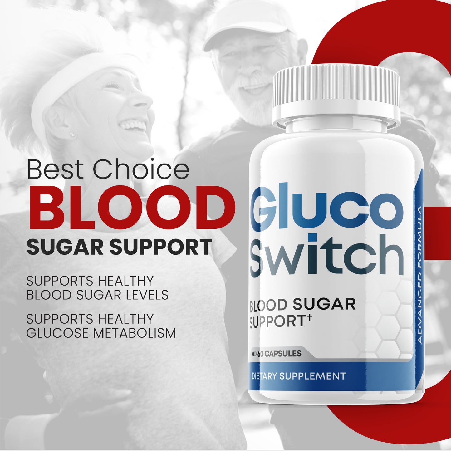 Gluco Switch Blood Sugar Support Supplement (60 Capsules)