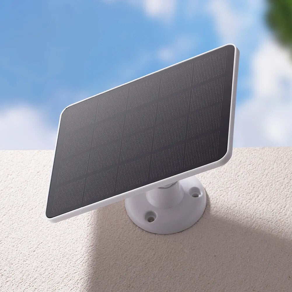 Solar Panel Eco Energy For Security Camera10W 5V 2In1 Micro Usb+Type-C