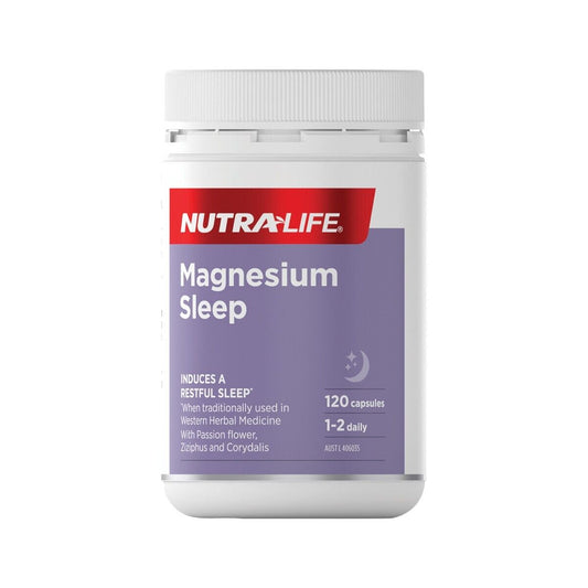 New Nutra-Life Magnesium Sleep 120 Capsules Nutralife