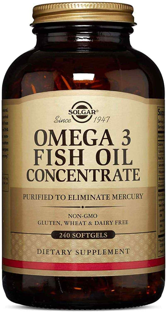 SOLGAR Omega-3 Fish Oil Concentrate (EPA, DHA) 1000Mg 120 / 240 Softgels