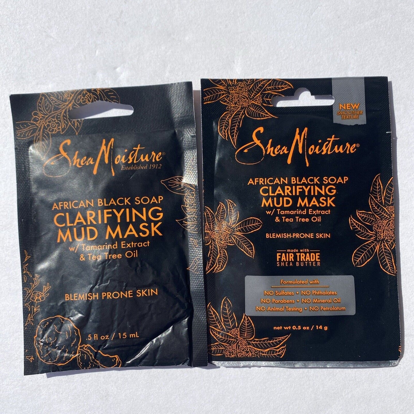 SHEA MOISTURE AFRICAN BLACK SOAP CLARIFYING MUD MASK 2~15Ml ACNE PRONE SKIN