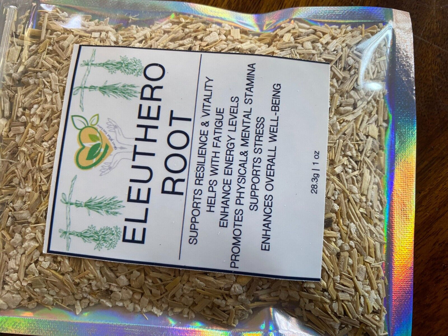 Eleuthero Root Cut & Sifted Certified  Organic Dry Natural Health 28.3G