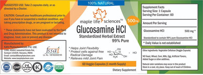 Glucosamine Hcl 99% Pure & High Quality Capsules