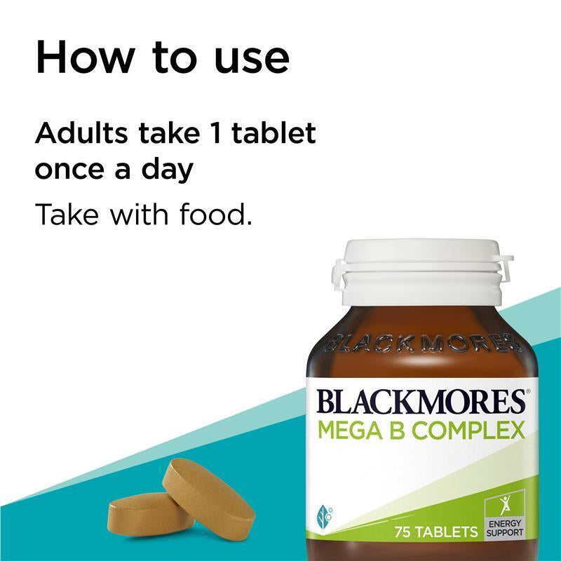 Blackmores Mega B Complex 75 Tablets