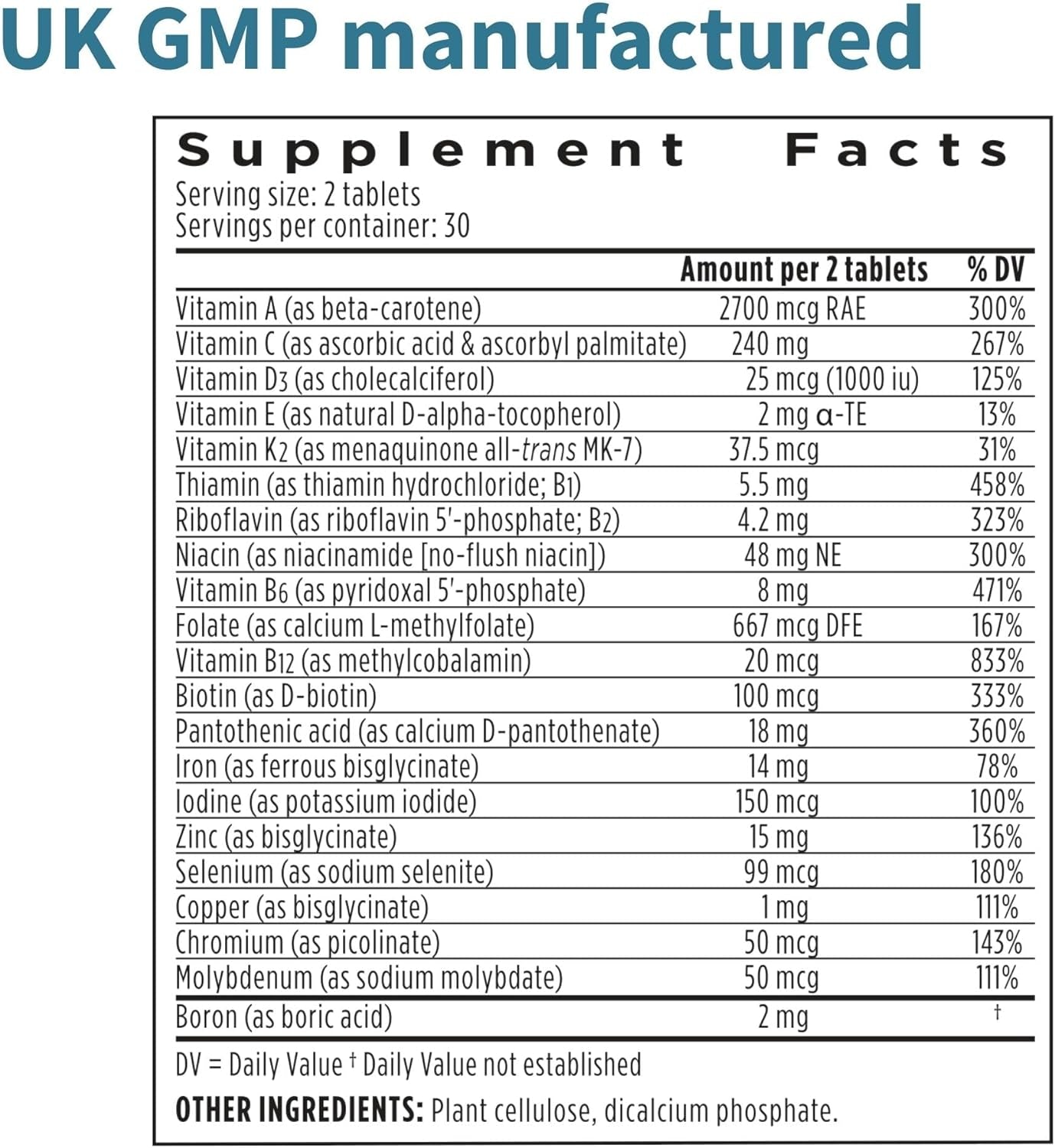 Advanced Women's Multivitamin, Methylated Folate, Clean Label & Vegan, with Iron