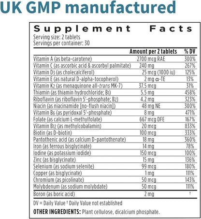 Advanced Women's Multivitamin, Methylated Folate, Clean Label & Vegan, with Iron