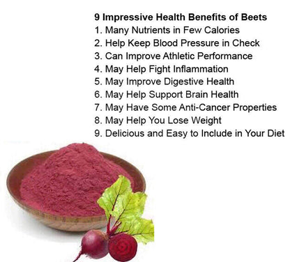 Organic Raw Beet Root Powder Non-Gmo 1 Lb. Certified Organic