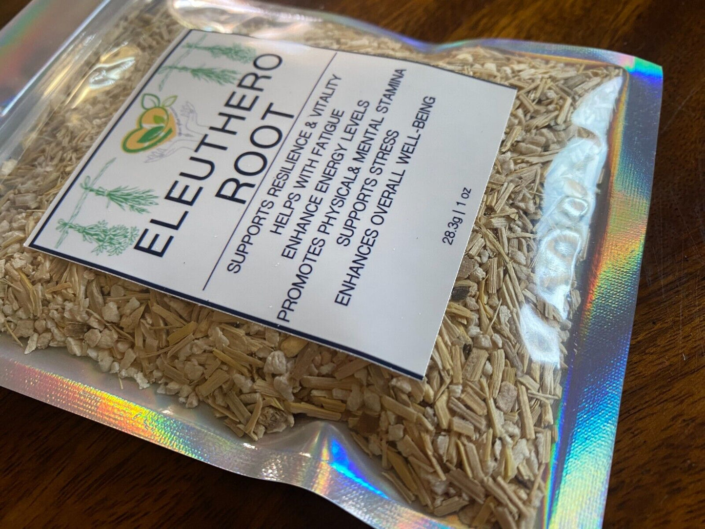 Eleuthero Root Cut & Sifted Certified  Organic Dry Natural Health 28.3G