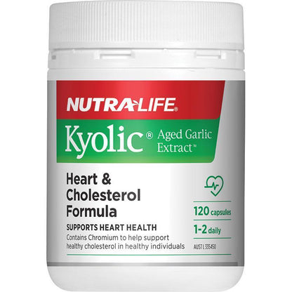 Nutra-Life Kyolic Aged Garlic Extract Heart & Cholesterol Formula 120 Capsules