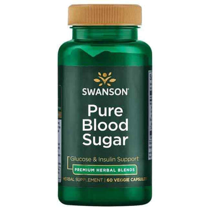 Pure Blood Sugar SWANSON Glucose and Insulin Support 60 Veggie Capsules